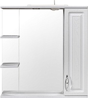 Stella Polare Зеркальный шкаф Кармела 75/С люкс белое серебро